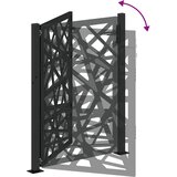  Vrtna vrata crna 100x125 cm čelična svjetlosna dizajna | shoptok.hr