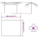 vidaXL Cerada za kampiranje sivo-narančasti 360 x 294 cm vodootporna | shoptok.hr