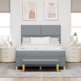  Krevet s opruga kutije Svjetlosiva 200 x 160 cm tkanina | shoptok.hr