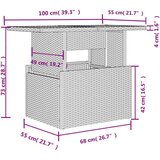  6-dijelni set vrtnih sofa s jastucima crni od poliratana | shoptok.hr