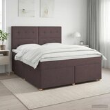  Boxspring krevet s madracem Tamno smeđa 160 x 200 cm Tkanina | shoptok.hr