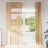 Voile zavjese s petljama 2 kom pijesak 140x225 cm