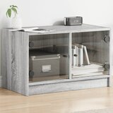 vidaXL TV omarica s steklenimi vrati siva sonoma 68x37x42 cm Cene