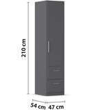 home24 OMARA S KLASIČNIMI VRATI, siva | Shoptok.si