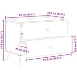 Noćni ormar Bijela 62 x 34,5 x 47,5 cm Konstruirano drvo | shoptok.hr