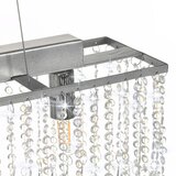  Stropna svjetiljka s kristalnim perlama srebrna 104 cm E14 | Eponuda.com