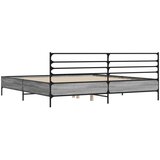  Posteljni okvir siva sonoma 180x200 cm inž. les in kovina, (21166088) | Shoptok.si