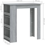  Barski stol sa stalkom siva boja hrasta 102x50x103,5 cm drveni | shoptok.hr