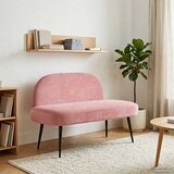  Oblikovana klupa s naslonjačem Ružičasta 110 x 60 x 76 cm | shoptok.hr