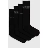 Calvin Klein Nogavice 4-pack moške, črna barva, 701229665