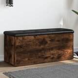 vidaXL Klop za shranjevanje dimljen hrast 102x42x45 cm inženirski les Cene