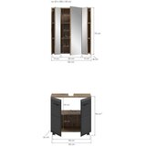 MID.YOU KOPALNICA črna, temni hrast | Shoptok.si