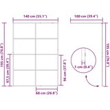 Pregrada za tuširanje s prozirnim staklom ESG 140 x 195 cm crna | shoptok.hr
