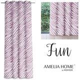  Curtain FUN color pink printed theme animal style tropical silver silver metal eyelets velvet 140x250 AmeliaHome | shoptok.hr
