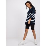 RUE PARIS Blouse-RV-BZ-7556.68-navy blue | Shoptok.si