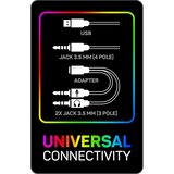 Connect IT CHP-3595-WH - LED RGB gejmerske žične slušalice sa mikrofonom bele/crne | Eponuda.com