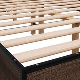  Okvir za krevet smeđi hrast 135x190cm konstruirano drvo i metal | shoptok.hr