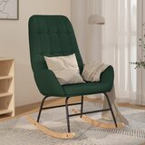  Stolica za ljuljanje od tkanine tamnozelena | shoptok.hr