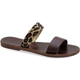 Emmanuela Handcrafted For You Slide sandale sa uzorkom zmijske koze "Milos" Multicolour | shoptok.hr