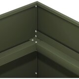  Vrtna saksija Maslinastozelena 80 x 80 x 60 cm Čelična vrata | shoptok.hr