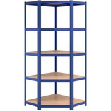 Police Regal s policami 5-nadstropni 3 kosi modro jeklo in inž. les - - modra - 32.74 - 75 x 75 x 180 cm - 2025-vidaXL-Uvoz_2 | Shoptok.si