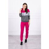 Kesi Set with colorful stripes fuchsia+gray | shoptok.hr