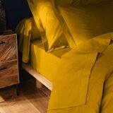 Douceur d intérieur Žuta pamučna plahta 180x290 cm Lina – | shoptok.hr