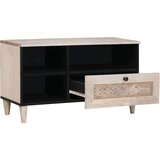 vidaXL TV ormar s ladicama Bijelo 80 x 33 x 46 cm masivno drvo manga | shoptok.hr