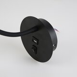  Brilagi -LED Fleksibilna zidna lampa sa USB portom MAYA LED/3W/230V crna/zlatna | Eponuda.com