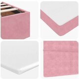 vidaXL Otomanski posteljni okvir z vzmetnicami roza 160x200cm žamet, (21611257) | Shoptok.si