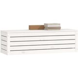  Kutija za pohranu bijela 109 x 36 5 x 33 cm od masivne borovine | shoptok.hr