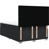  s oprugama i madracem crni 160 x 200 cm od umjetne kože | shoptok.hr