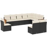  The Living Store Vrtna sedežna garnitura 10-delna z blazinami črn poli ratan - Vrtna Sedežna Garniture, (21452634) | Shoptok.si