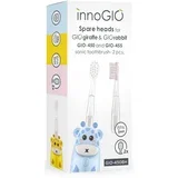 GIOGiraffe & GIORabbit Spare Heads Transparent zamjenske glave za zubnu četkicu za djecu GIOGiraffe & GIORabbit Sonic Toothbrush 2 kom