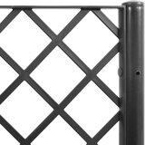  Vrtna sadilica s rešetkom crna 200 x 160 x 142 cm PP | shoptok.hr