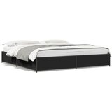  Okvir za krevet crni 160x200 cm konstruirano drvo i metal | Eponuda.com