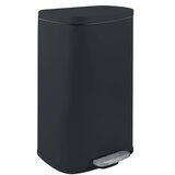 Spirella Mat črn jeklen koš za smeti s pedalom 50 l Akira – | Shoptok.si