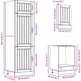  7-dijelni set kuhinjskih ormarića Lucca konstruiranog drva | shoptok.hr