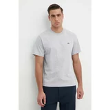 Lacoste Bombažna kratka majica moški, siva barva