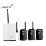 Swann MRMINISD3 MaxRanger4K Mini brezžični varnostni sistem, 4K UHD, 3x kamera, 1x snemalna enota, WIFI HaLow, TrueDetect+, APP, Night2Day snemanje, mikrofon, zvočnik, IP66, +microSD - - Bonajo | Shoptok.si