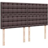  Okvir kreveta s madracima tamnosmeđi 200x200cm tkanine | shoptok.hr