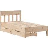 vidaXL Okvir kreveta bez madraca 90 x 200 cm od masivne borovine | shoptok.hr