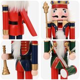  Božićni orašar TURKU 4 kom. Crvena i crna 30 cm | shoptok.hr