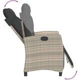  3-dijelni bistro set s jastucima svjetlosivi od poliratana - Svjetlosiva 1 | shoptok.hr