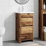  Kupaonski umivaonik s sudoperom Staro drvo 42 x 40 x 84,5 cm | shoptok.hr