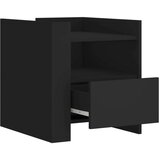 vidaXL Nočna omarica črna 45x50x50 cm inženirski les | Shoptok.si