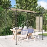 Nadstrešnica smeđesiva 2 x 2,3 m 180 g/m² od tkanine i čelika | shoptok.hr