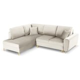 Cosmopolitan Design Bež baršunasti sklopiva/s prostorom za odlaganje kutna garnitura (s lijevim kutom/u obliku slova L) Kyoto – | shoptok.hr