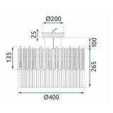 Toolight kristalna stropna svjetiljka APP1480-1C chrom | shoptok.hr