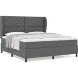 Box Spring Krevet s Madracem u Tamno Sivoj 180x200 cm Tkanina | shoptok.hr